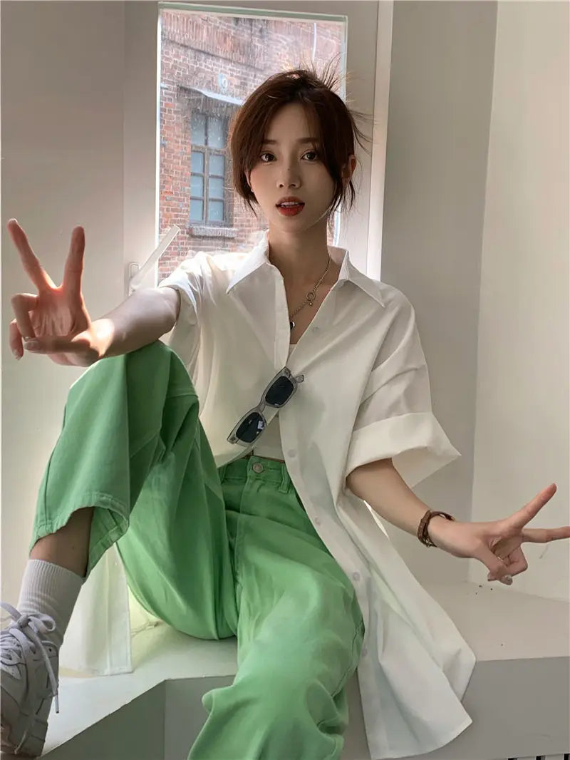 XEJ Elegant and Youth Woman Blouses Oversize Shirts Woman Summer Women's Clothing Spring 2022 Short Hand Shirt Youth Blouses