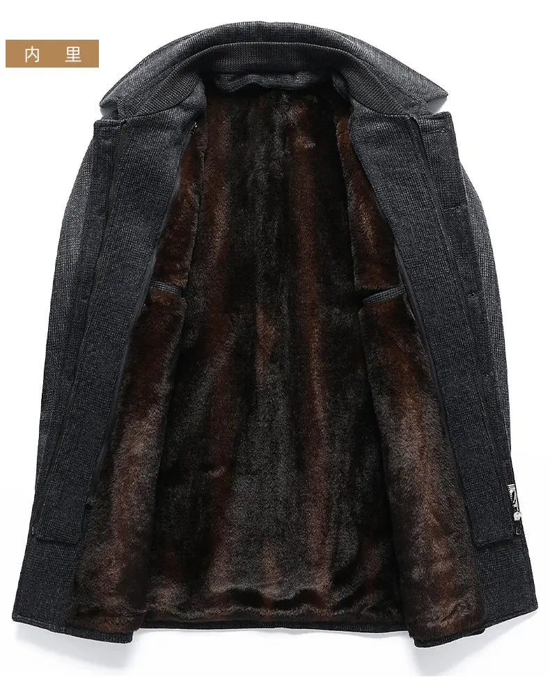 2023 new arrival winter jacket men fashion Woolen Coat Men's Casual Wool thicken warm trench coat Men Dress Jacket Size M-4XL