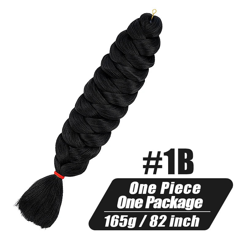 Xpression Jumbo Braiding Hair 82 Inch 165g Crochet Hair Pre Stretched Box Twist Braids Synthetic Hair Extensions For BWomen Viralgem Store