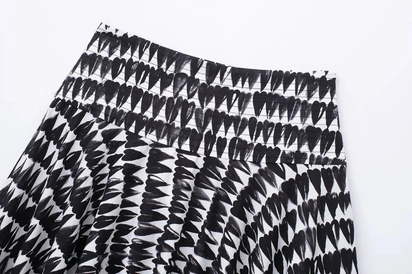 TRAFZA Women Fashion Geometric Print Skirt Zipper Fly High Waist Slim Midi Skirts Vintage Y2k 2024 Women Casual Streetwear TRAF Viralgem Store