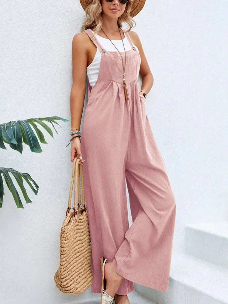 Women Loose Fit Fashion Overalls Wide Leg Baggy Bib Overalls Jumpsuit Dungarees Summer Jumpsuit Casual Elegant Overalls Summer Viralgem Store