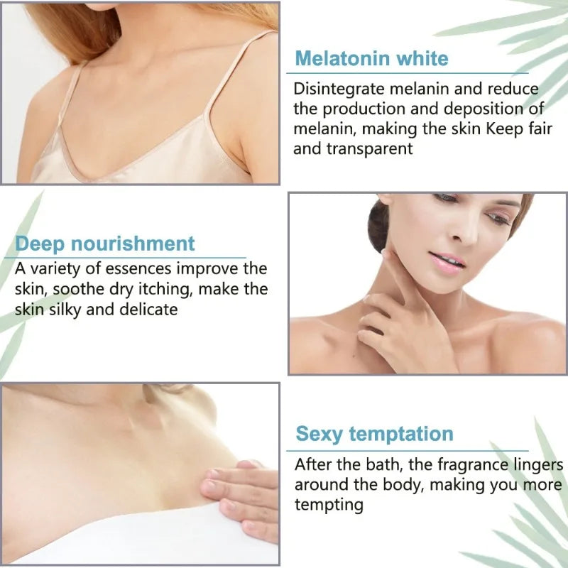 Volcanic Mud Whitening Body Wash Deep Sea Mud Dirt Removal Exfoliating Deep Cleaning and Brightening Skin Whitening Miracle