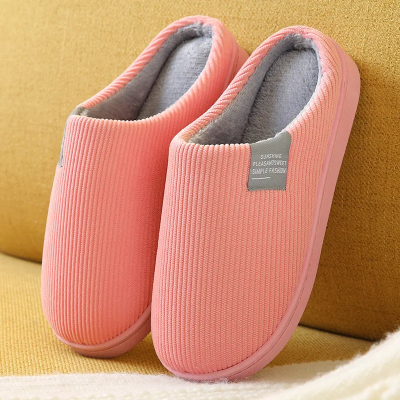 Women's Men's Thick Soft Bottom Home Slippers Household Plush Slippers Anti-slip Thermal Slippers Indoor Winter Viralgem Store