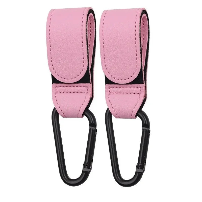 1/2pcs PU Leather Baby Stroller Hook for Pram Rotate 360 Degree Rotatable Cart Organizer Pram Hook Stroller Accessories