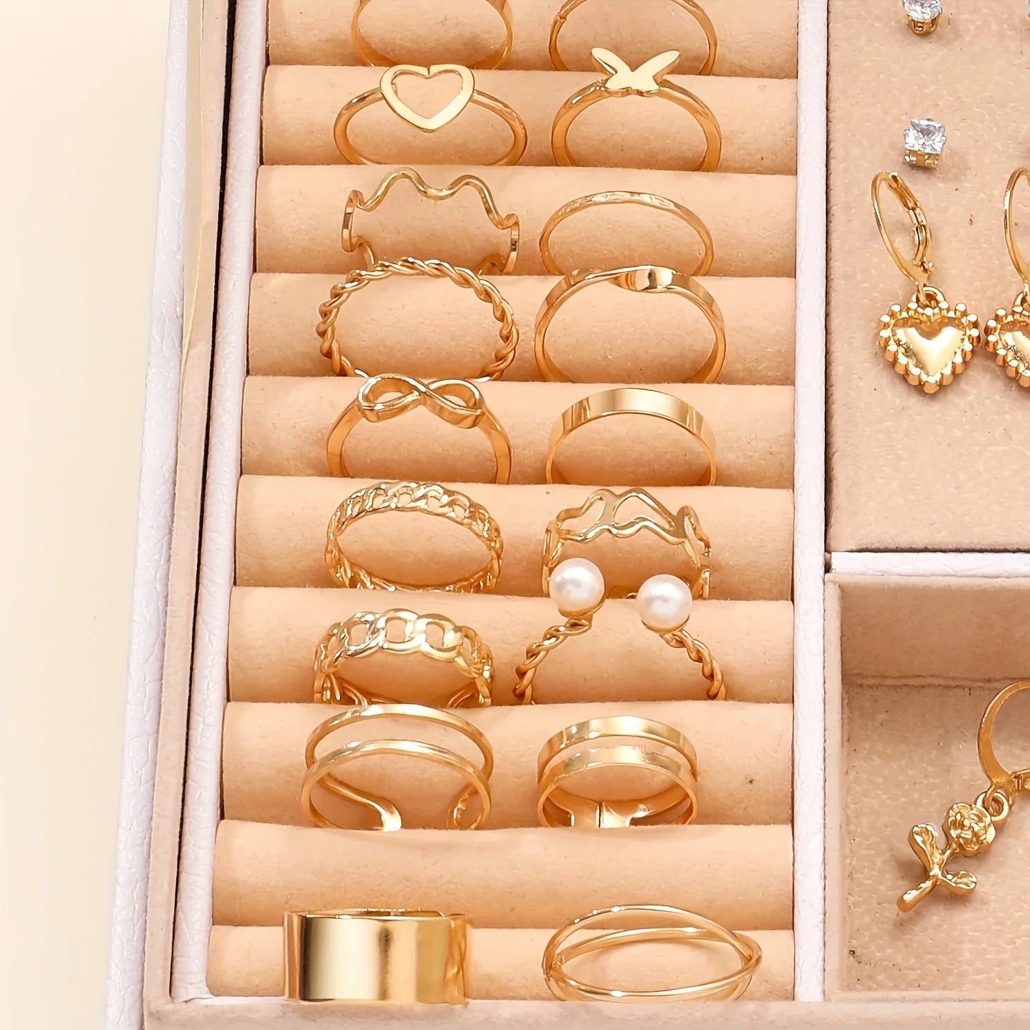 70Pcs Fashion Earrings Ring Jewelry Set Including Heart-shaped Snake Shape Butterfly Infinite Symbol Women's Daily Party Jewelry Viralgem Store