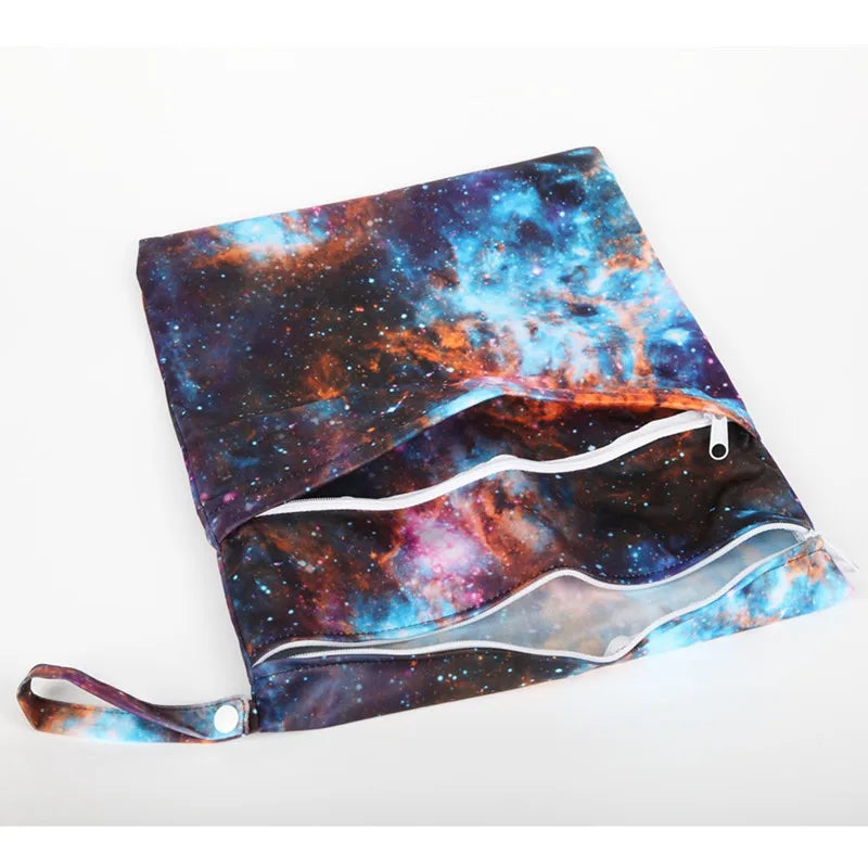 [Sigzagor] Wet Dry Bag With Two Zippered Baby Diaper Nappy Waterproof Reusable Washable Viralgem Store