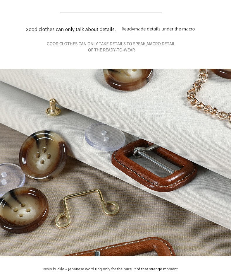 2024 Yi Element Spring & Fall New Arrival Chameleon Khaki Long Trench Coat British Style Work Clothing Trench Coat for Women In Stock