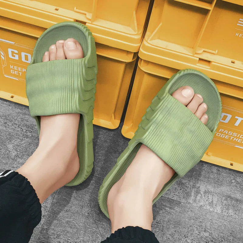 Summer EVA Slippers for Women Men Fashion Beach Sandals Soft Sole Platform Slides Outdoor Toe Open Shoes Unisex Size 29-46