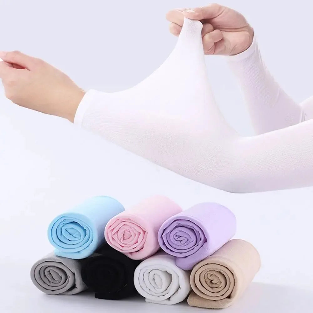 1 Pair Arm Sleeves Warmers Sports Sleeve Sun UV Protection Hand Cover Cooling Warmer Running Fishing Cycling Arm Cover