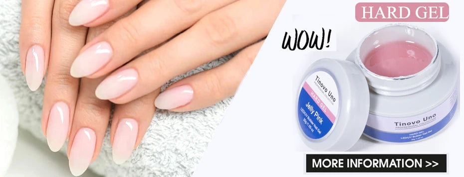 Tinovo Uno 41 Colors Builder Nail Gel in A Bottle Fiber Gel for Extensions Semi Permanent UV Building Poly Acrylic Nails Liquid