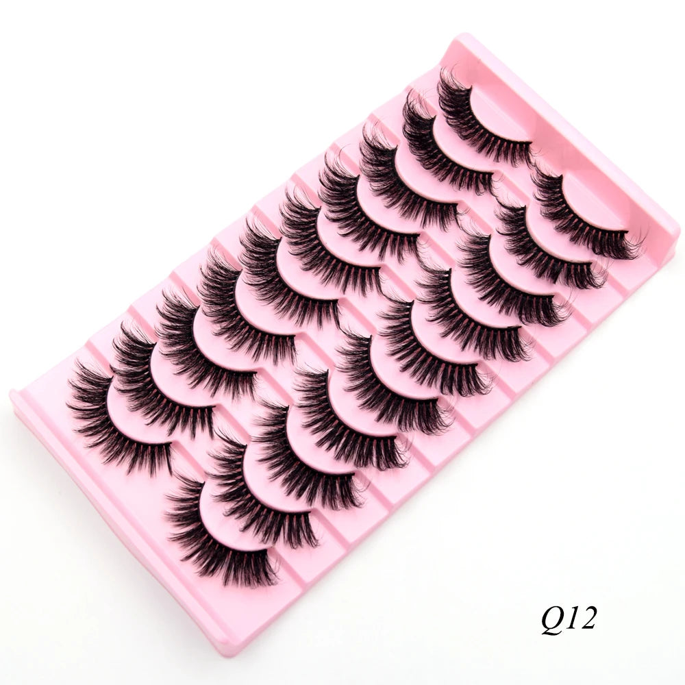 Visofree 3/10 Pairs Faux Mink Lashes Make Up Eyelashes Thick False Cils Natural Eyelash Extension Hand Made Fake Eyelashes Q03