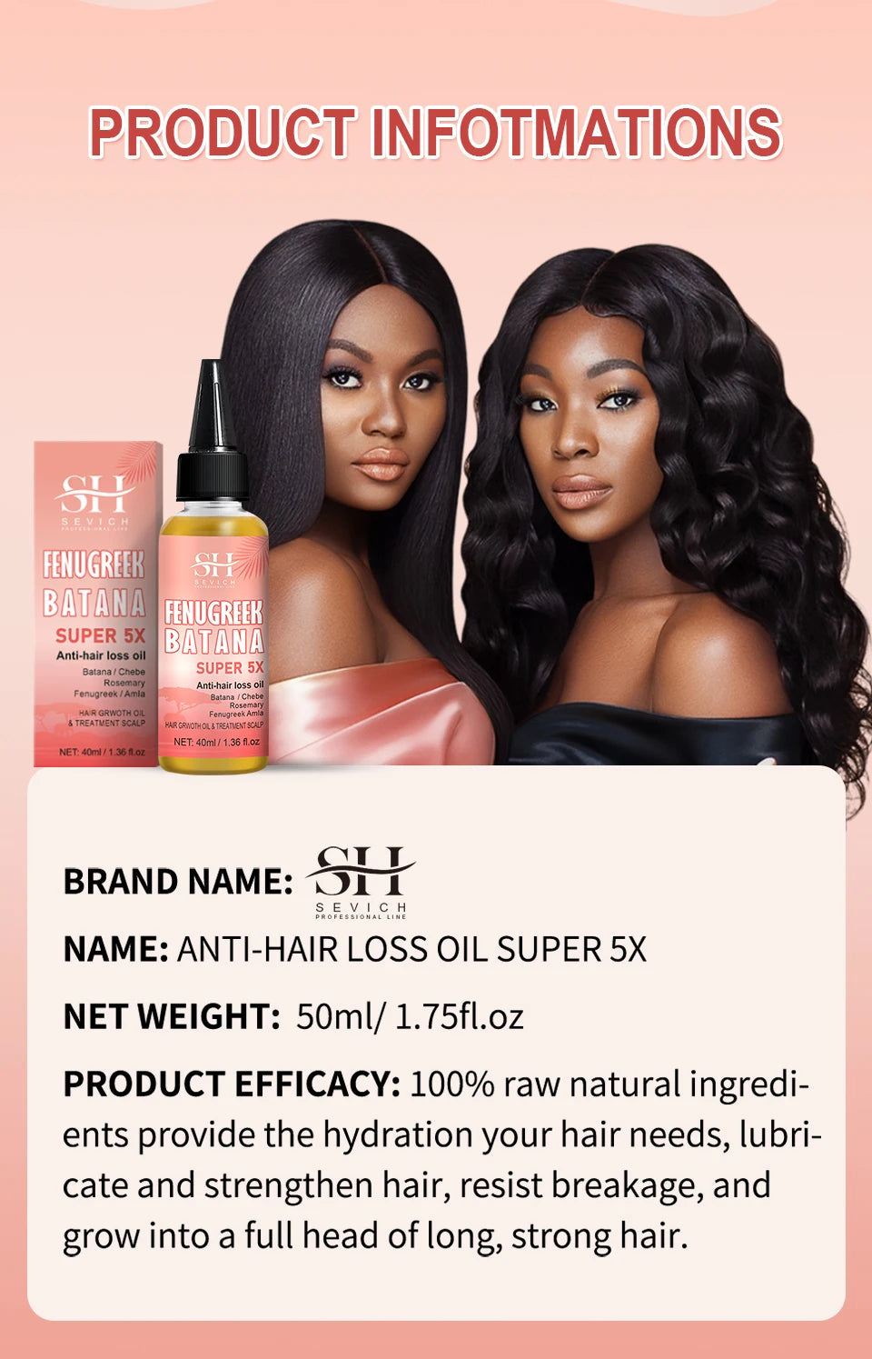 Super 5x Fenugreek Anti-Hair Loss Oil For Man Hair Treatment Fast Regrowth Thicken Oils Scalp Damaged  Repair Care Products Viralgem Store