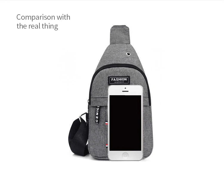 2023 New Chest Bag New Men Simple Nylon Fashion Waterproof One Shoulder Crossbody Bag Multi-functional Men Sling Bag New In