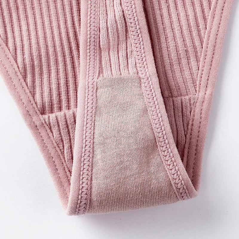 3Pcs/Lot Women Panties Cotton G-String Sexy Lingerie Comfortable Striped Low-Rise Thongs Sports Underpants Breathable Underwear Viralgem Store