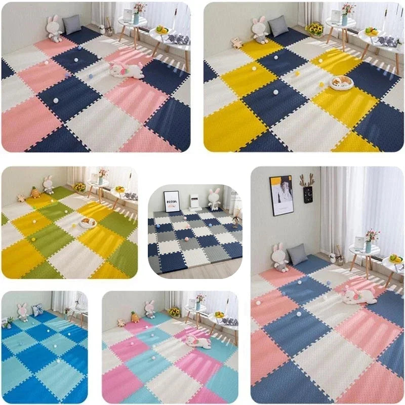 16pcs Foam Baby Play Mat Puzzle Mat Kids Interlocking Exercise Tiles Rugs Puzzle Floor Tiles Toy Carpet Soft Carpet 30*30*1cm Viralgem Store
