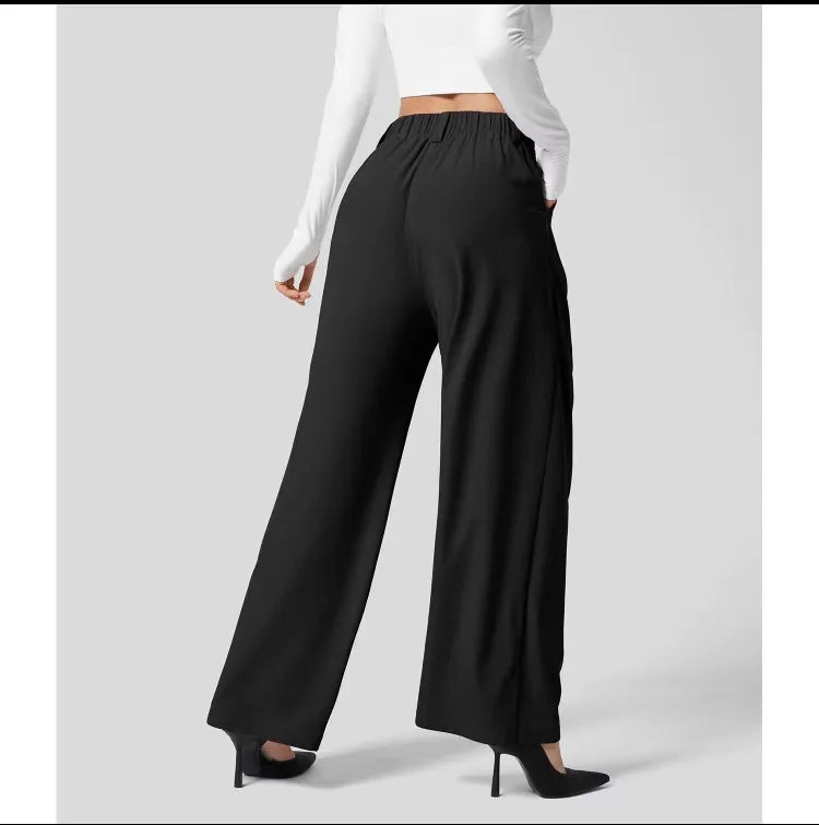 Women's Pants Women's High Waist Wide Leg Pants Casual Loose Pants Straight Office Ladies Korean Fashion Elegant Pants Viralgem Store