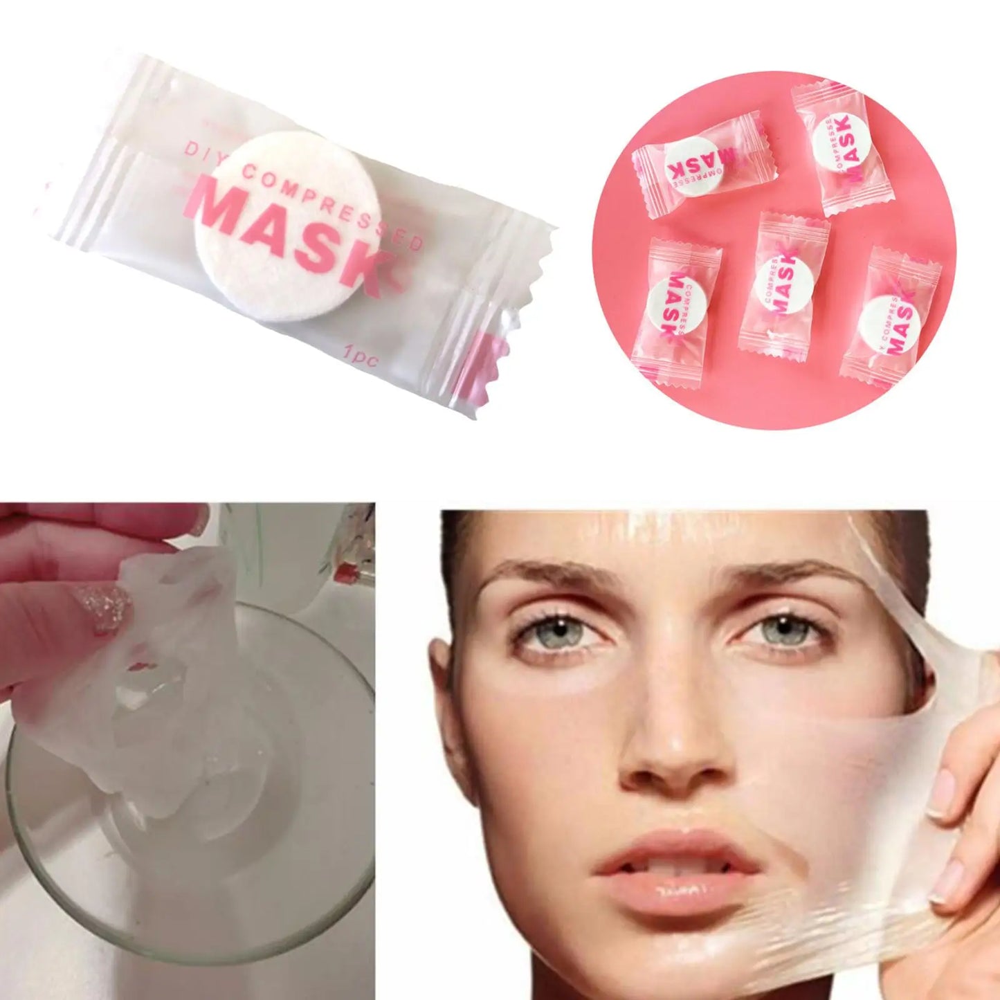 30/50pcs Disposable Compressed Facial Mask Portable Travel Non-woven Face Mask Skin Care Cotton Wrapped Masks Paper