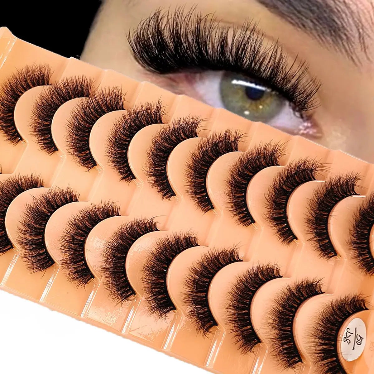 10 Pairs 3D Faux Mink Lashes Fluffy Soft Beauty Wispy Natural Short False Eyelashes Curly lashes Makeup Classic Thick eyelashes