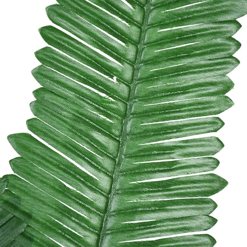 10/20pcs Artificial Green Palm Leaves Tropical Monstera Silk Turtle Leaves for Hawaiian Luau Beach Wedding Party Home Decoration