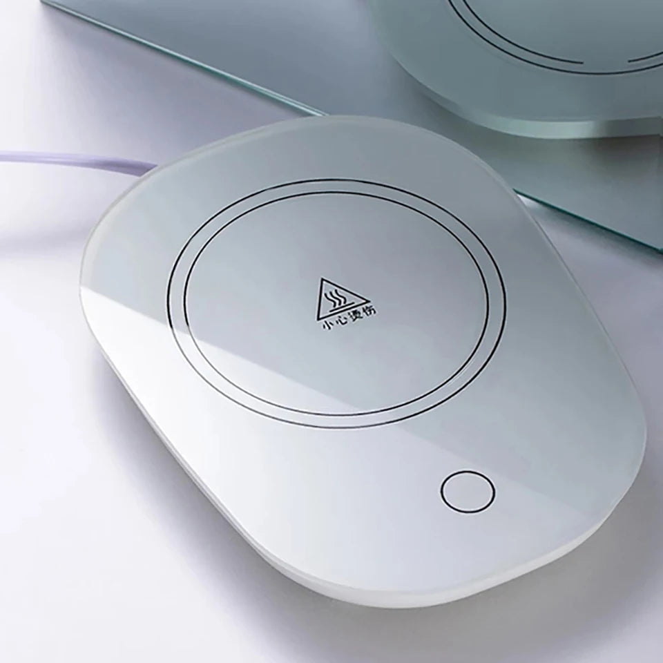 55℃ Coffee Mug Warmer Pad Cup Heater Coaster Constant Temperature Heating USB Electric Mug Mat Set Milk Water Home Office Gift