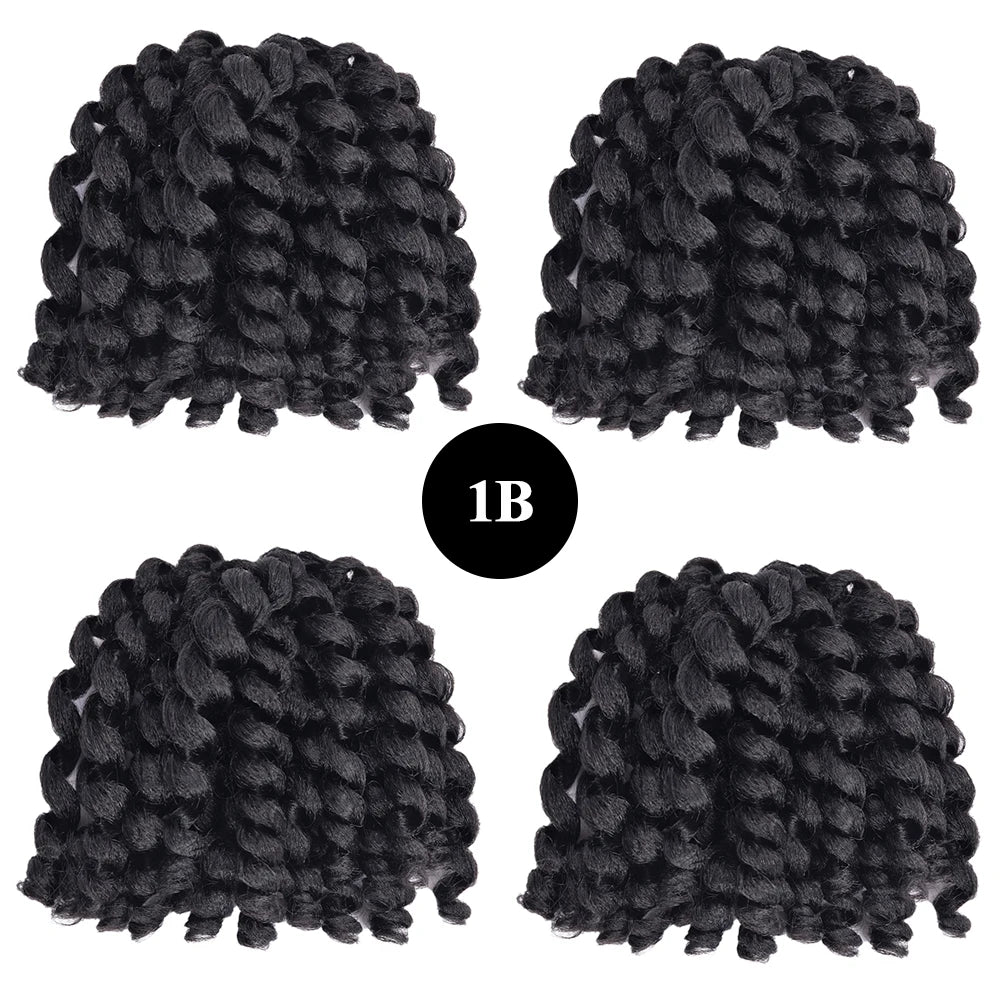Synthetic Ombre Braiding Hair Jumpy Wand Curl Crochet Braids Hair Extension for Black Women Jamaican Bounce Curly Hair For Women