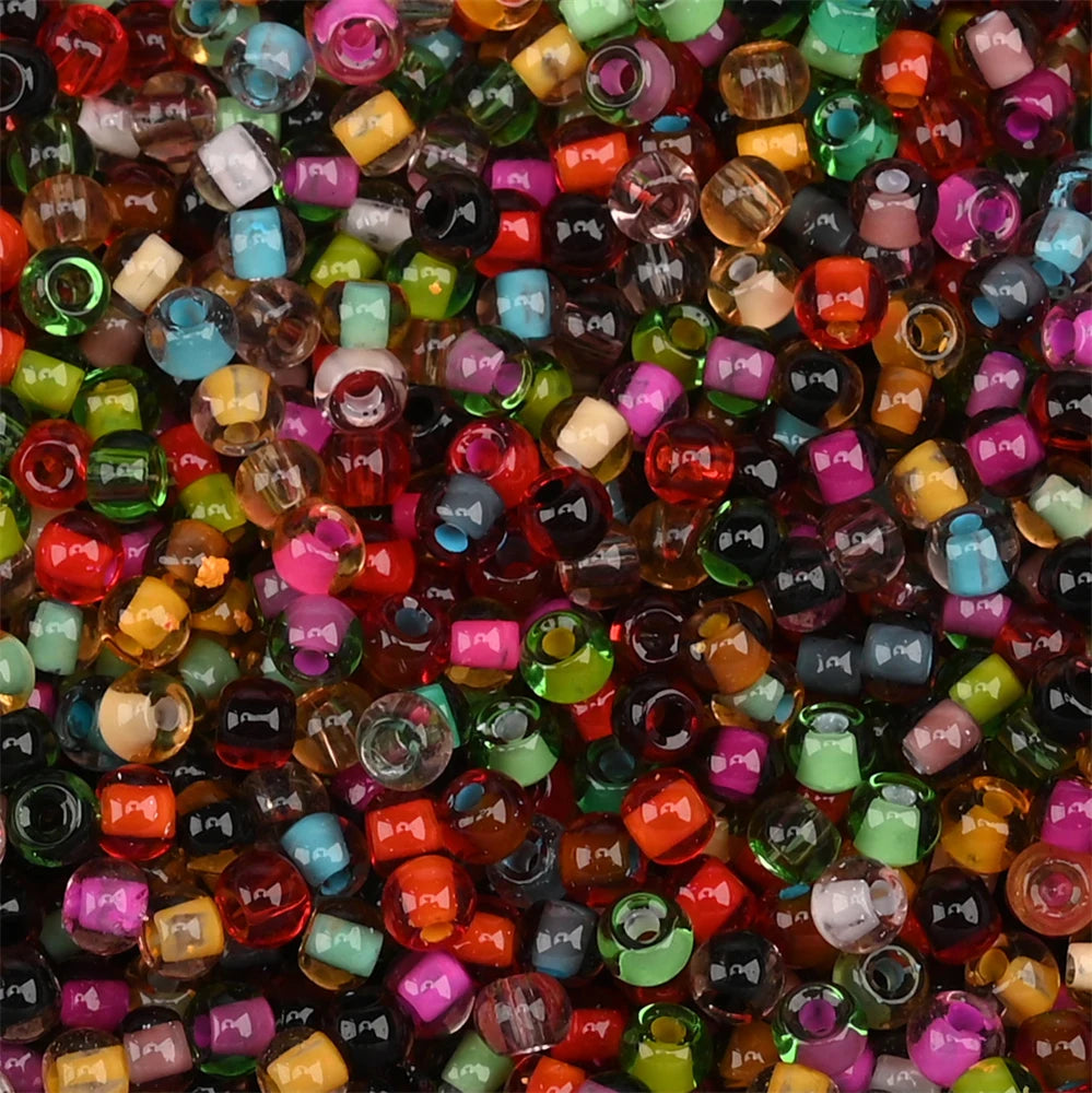 4.0mm Czech Glass Seed Beads Dye Core Small Glass Beads for DIY Making Jewelry Craft Bracelets Necklaces Earrings