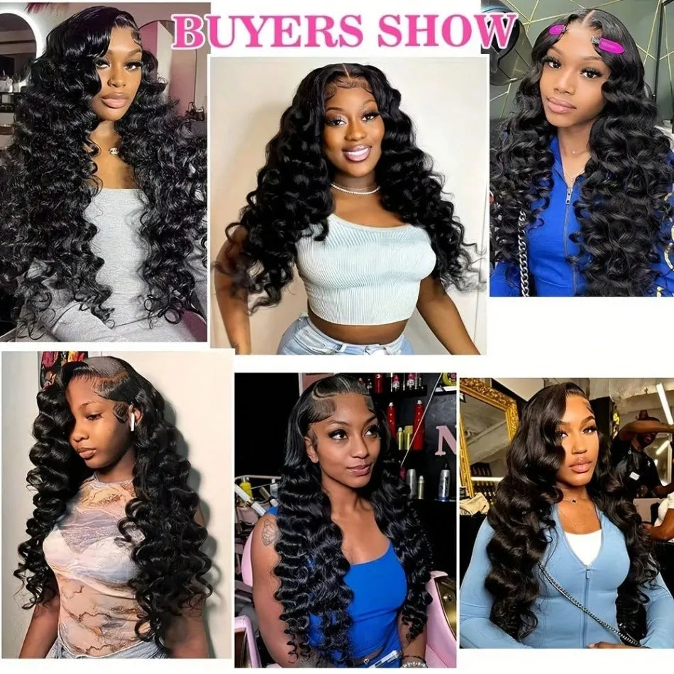 250 Density Curly deep wave 13x6 hd lace front human hair wig 40 Inch Brazilian Body Wave 13x4 Breathable Human Hair Wigs Women Viralgem Store