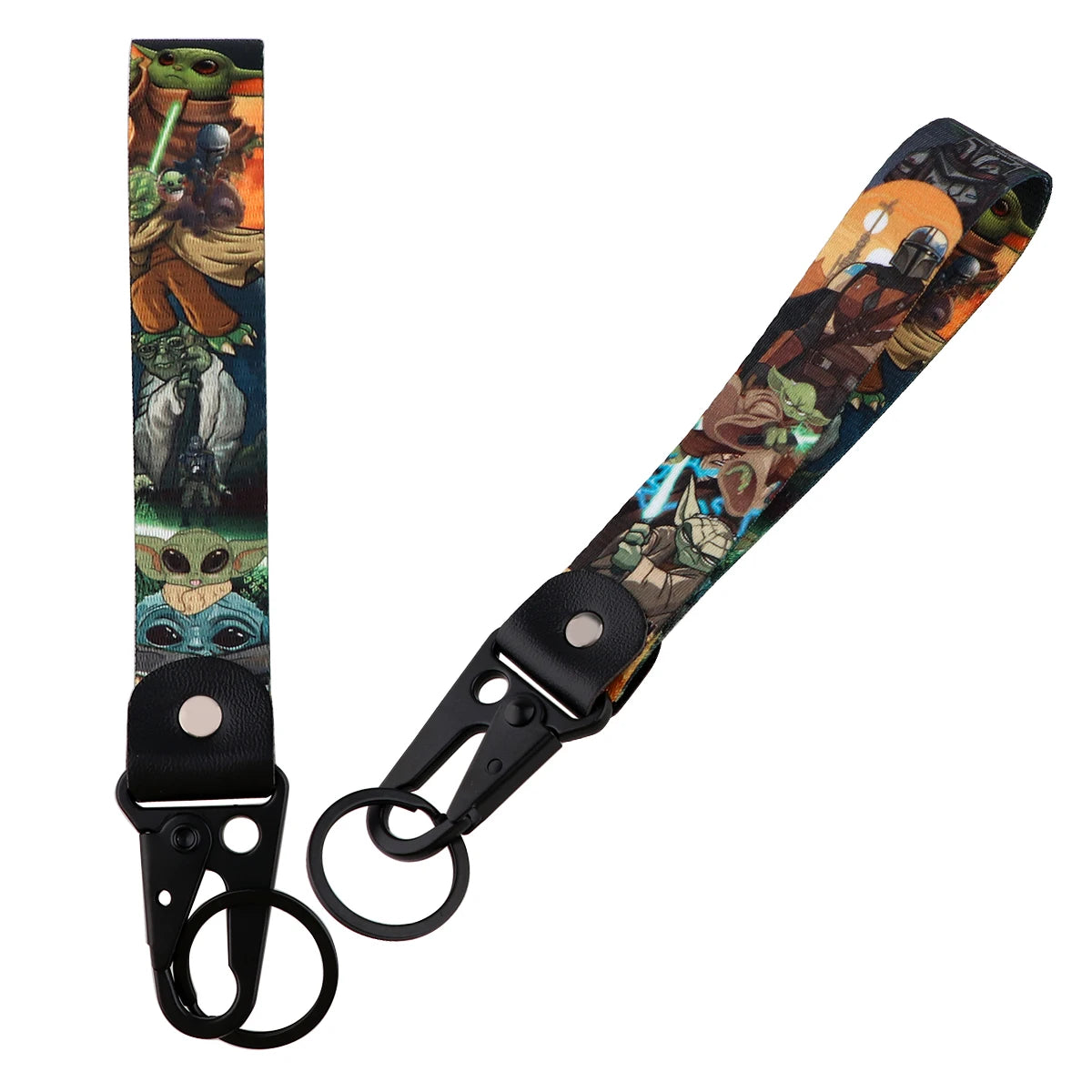 YQ1385 Stitch Eagle Beak Keychain Lanyard Yoda Keyrings Venom Short Keychain Strap Car Keys Bags Pendant Holder Fans Gift