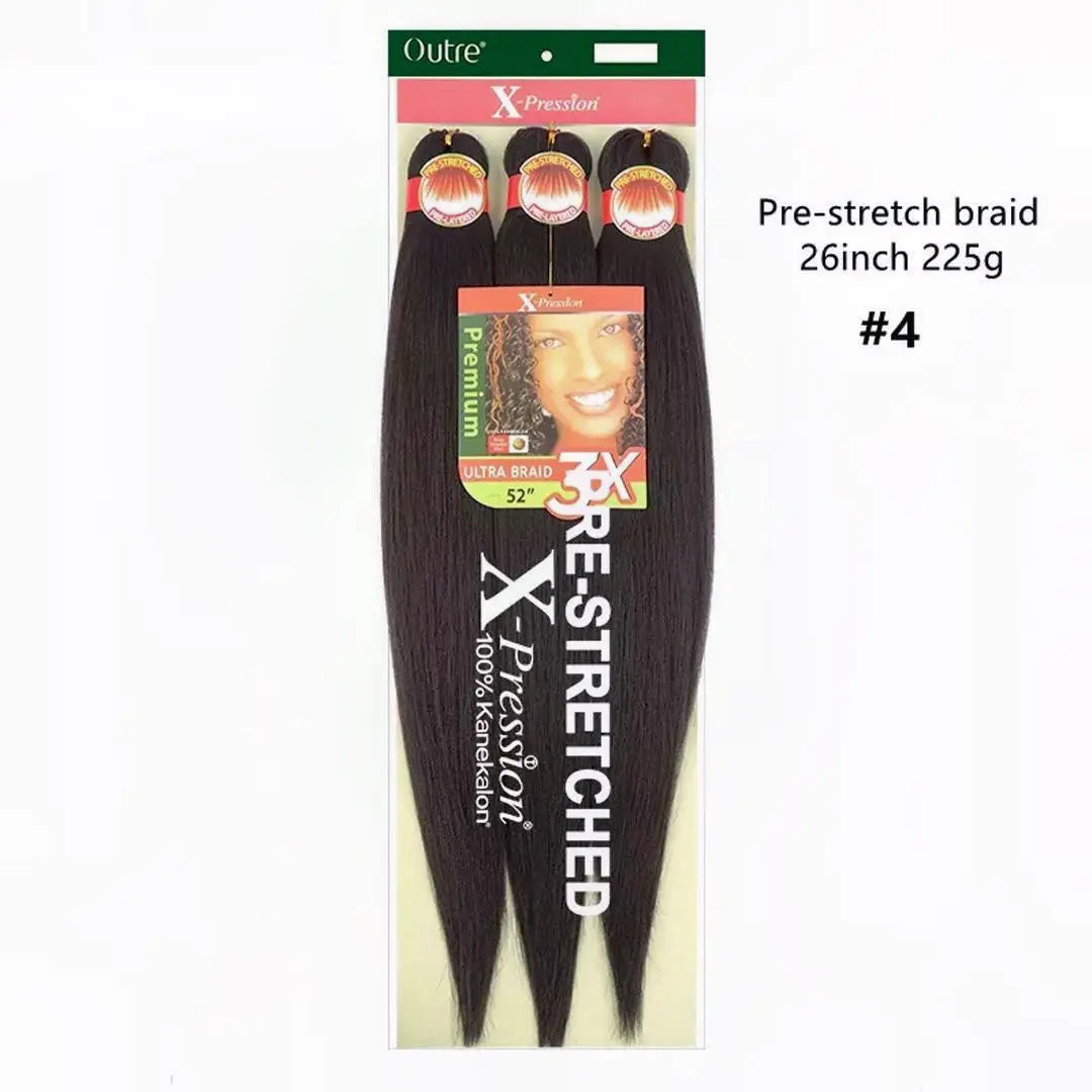 Synthetic Xpression prestretched braiding hair - 3x xpression kanekalon flame retardant smooth yaki braid - 3x x-pression Viralgem Store