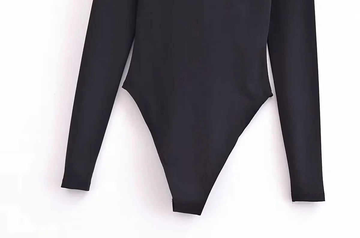TRAF 2024 Women's Long Sleeve Body High Neck Lingeries Bodysuit Woman Basic Bodysuit Tops For Women Elegant Women's Bodys