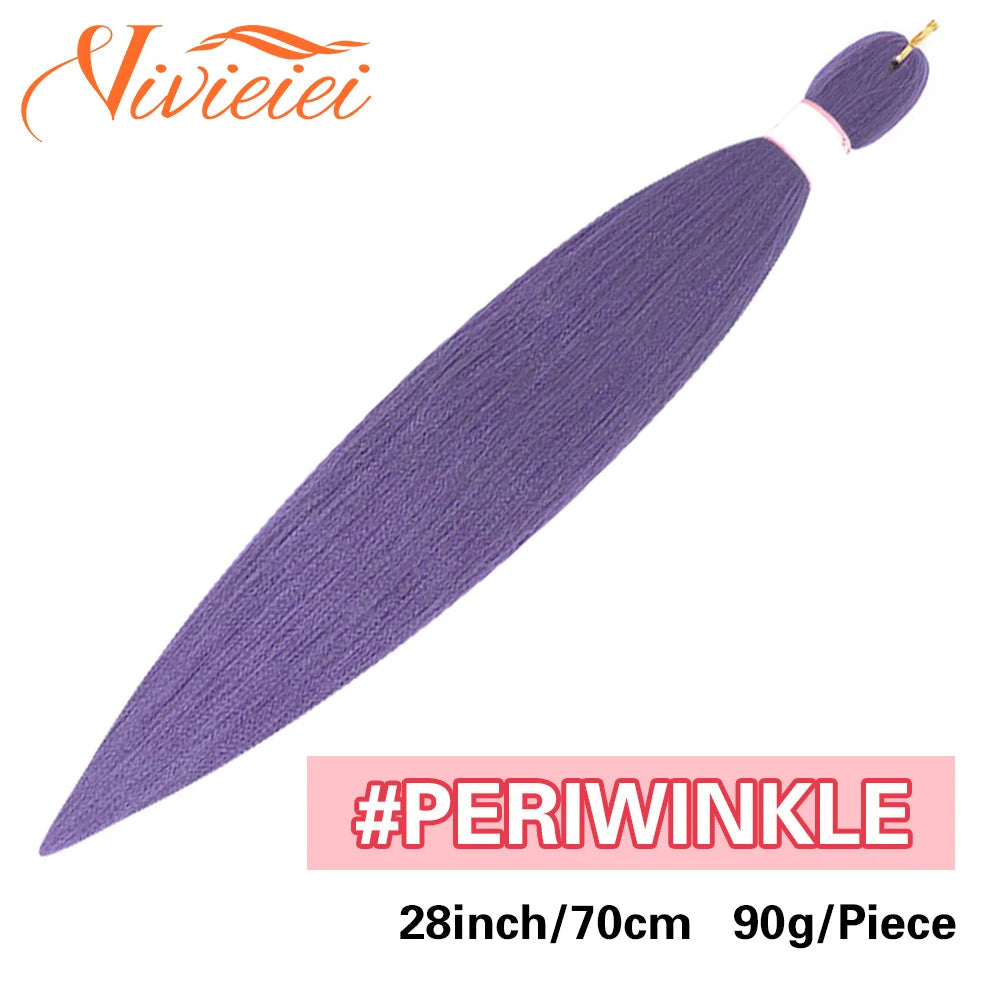 Synthetic Jumbo Braids Hair Extensions 28 Inch Braiding Hair Pre Stretched Orange Green White Blue Red Pink Purple Braids Viralgem Store