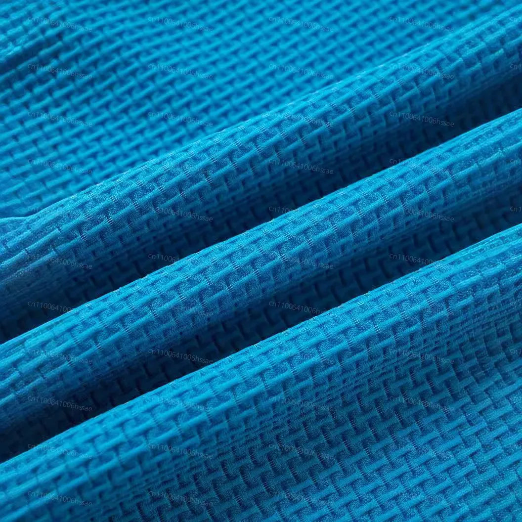 2025 New Summer Men's High-End Mesh Ice Silk Round Neck Short Sleeve Acrylic Anti-Wrinkle Pop Breathable High Street Polo Shirt