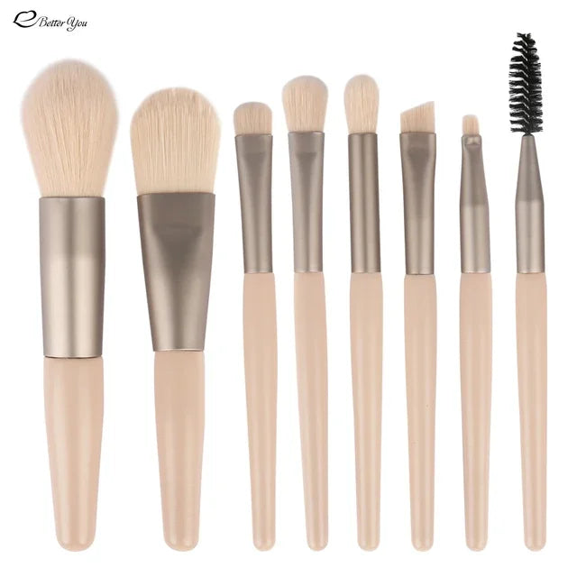 8Pcs Professional Makeup Brushes Set Cosmetic Powder Eye Shadow Foundation Blush Blending Concealer Beauty Make Up Tool Brushes