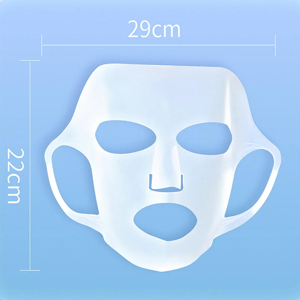 1pcs Silicone Face Mask Holder Silicone Moisturizing Facial Mask Cover Transparent Packaging Sheet Masks Beauty Face Tool