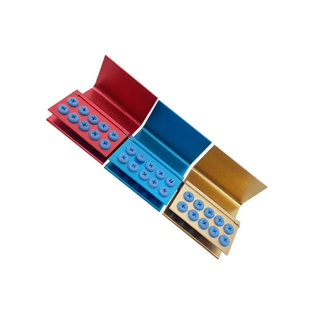 10 Holes Dental Burs Holder Block Case For High Speed Burs& Low Speed Burs Autoclave Sterilizer Burs Organizer Case