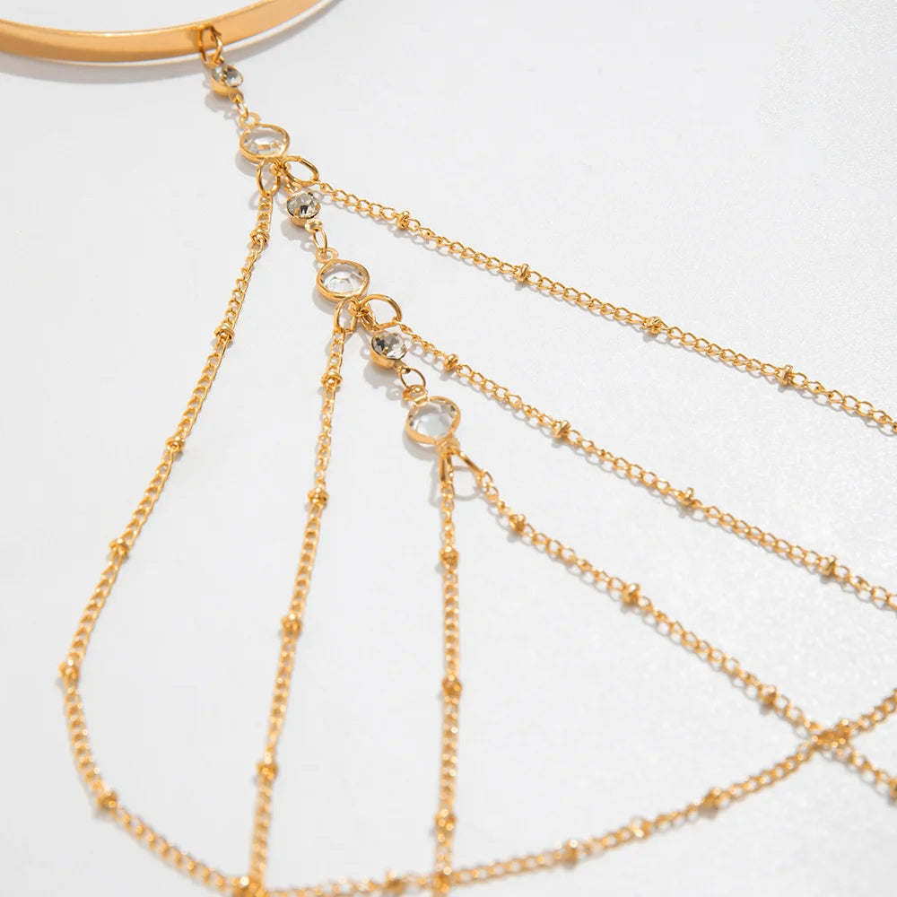 Trendy Arm Jewelry Fashion Sexy Multi-layered Rhinestone Chain Tassel Upper Arm Bracelet Armlet Armband Women Accessories Viralgem Store