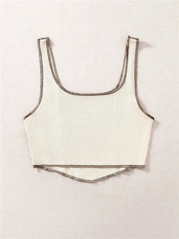 2000s Y2K Clothes High Street Plant Print Graphic Tank Top for Women Summer Grunge Sleeveless Square Neck Crop Top Streetwear Viralgem Store