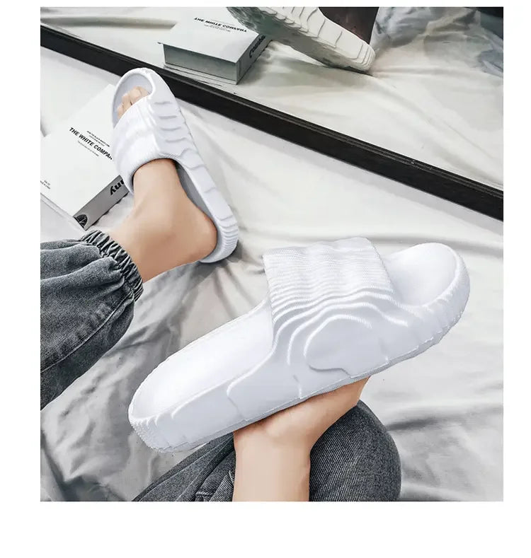 Summer EVA Slippers for Women Men Fashion Beach Sandals Soft Sole Platform Slides Outdoor Toe Open Shoes Unisex Size 29-46