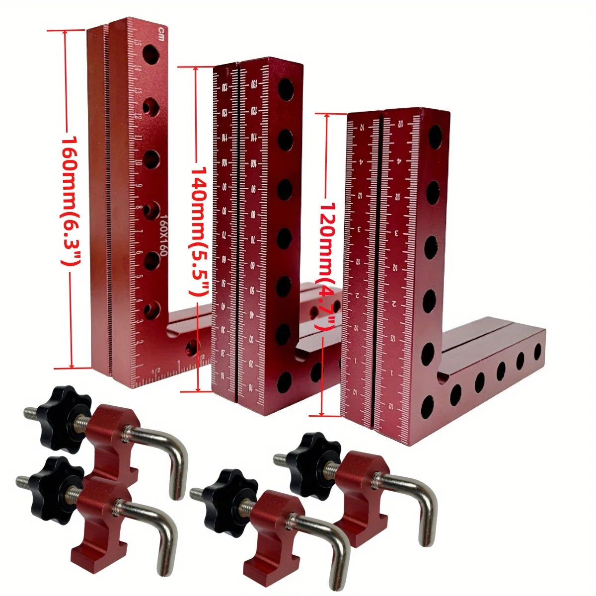 3/6pcs 90 Degree Positioning Squares Right Angle Clamps - Aluminum Alloy Carpenter Corner Clamping Square Tool Viralgem Store