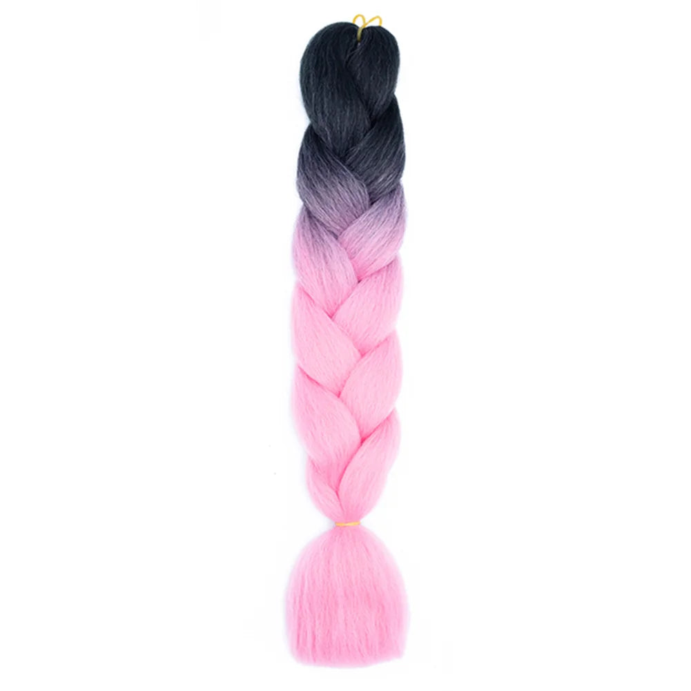 24 Inches DIY Jumbo Braiding Hair Synthetic Hair Extensions Afro Ombre Crochet Braid Hair Wholesale For Women