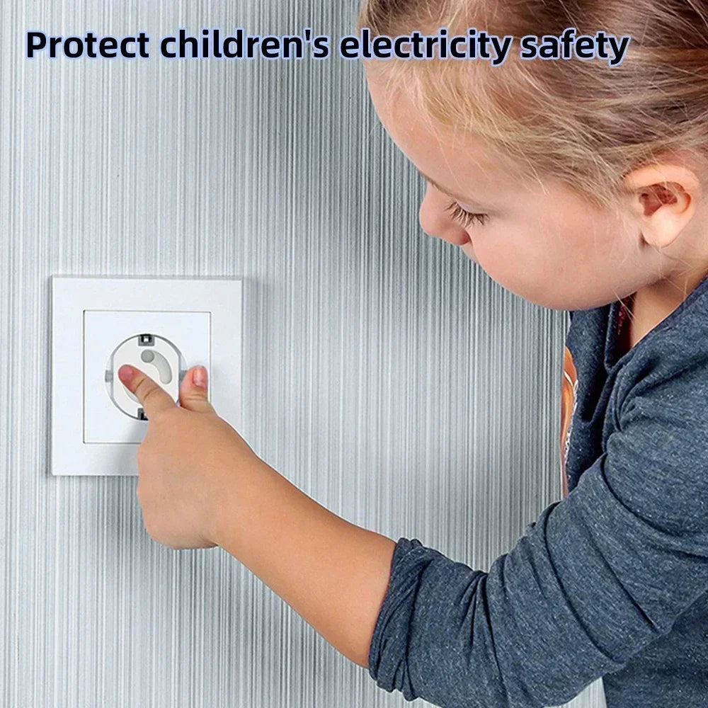 1/10pcs  Baby Safety Child Electric Socket Outlet Plug Protection Security Two Phase Safe Lock Cover Kids Sockets Cover Plugs Viralgem Store