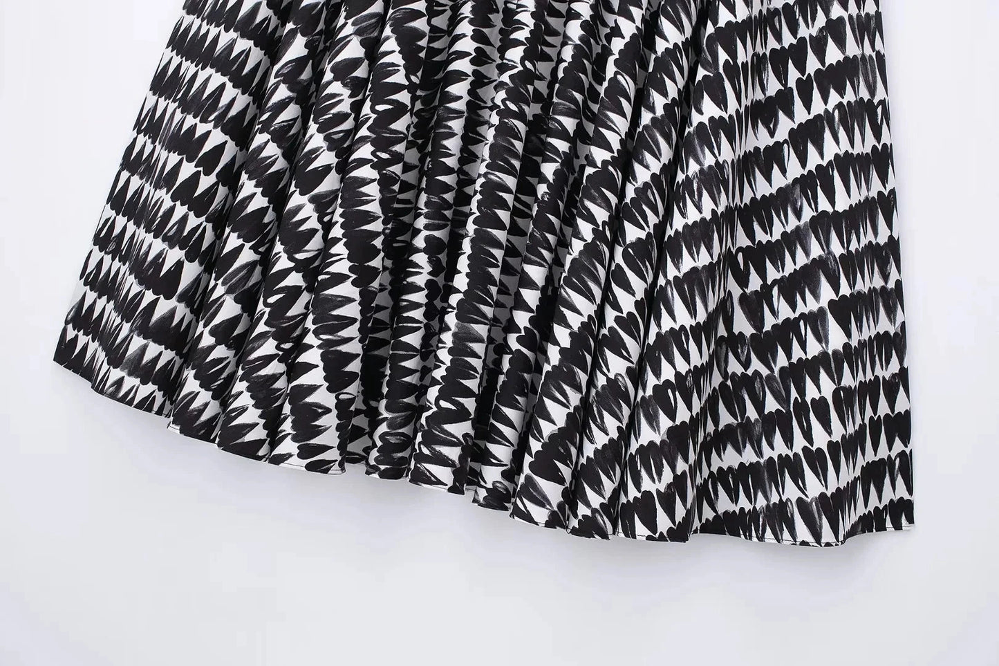 TRAFZA Women Fashion Geometric Print Skirt Zipper Fly High Waist Slim Midi Skirts Vintage Y2k 2024 Women Casual Streetwear TRAF Viralgem Store