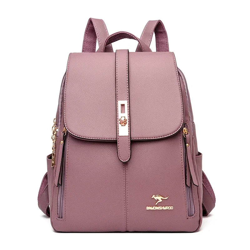 Women Large Capacity Backpack High Quality Leather Vintage Bags for Women School Bags Travel Rucksack Ladies Bookbag Knapsack Viralgem Store