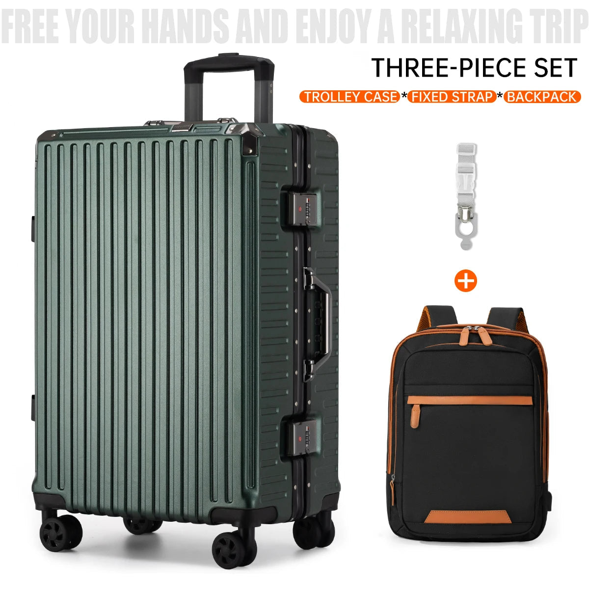 Trolley Luggage 20 24 26 28 Inch Aluminum Frame Rolling Luggage Case USB Travel Suitcase on Wheels Combination Lock Carry-On Luggage Viralgem Store