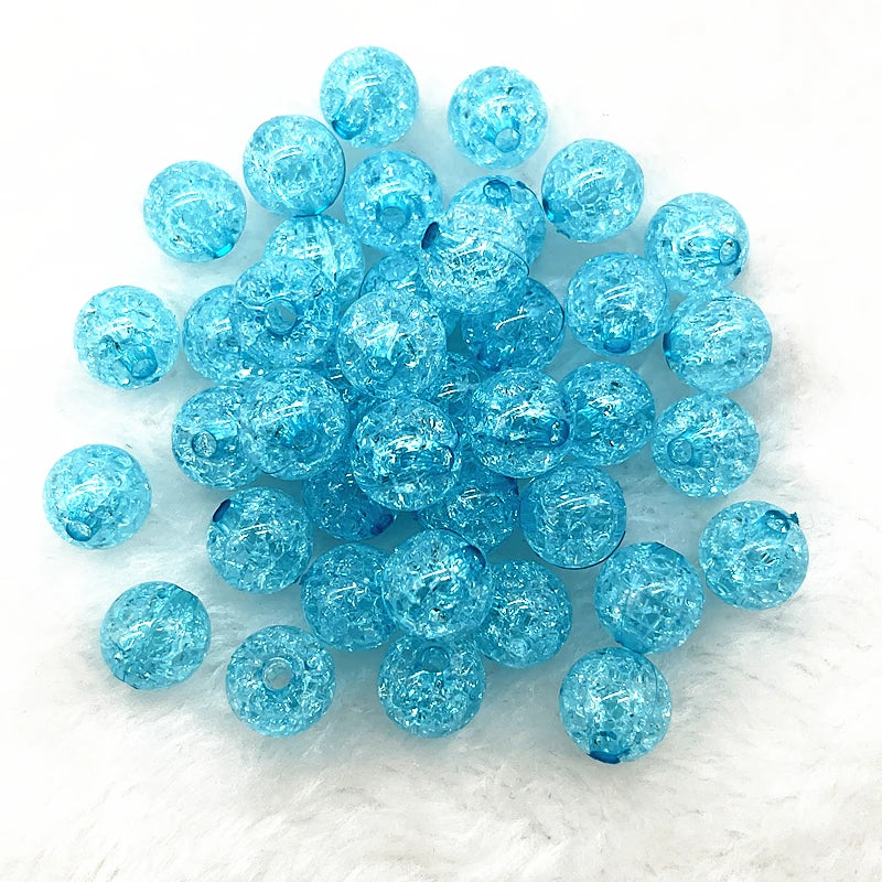 20pcs 12mm Round Acrylic Crackle Beads Loose Spacer Beads for Jewelry Making Diy Handmade Bracelets Accessories Viralgem Store