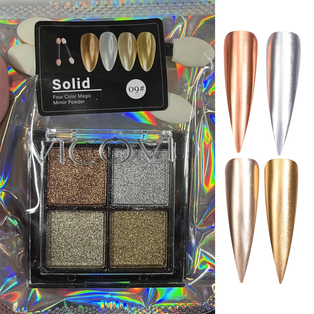 1 Box Mirror Glitter Powder Nail Decoration Metallic Chrome Nail Powder Set Y2K Rubbing Glitter Pigment Flakes Manicure Accessor
