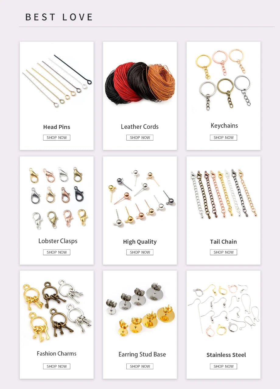 50-200pcs DIY Jewelry Making Accessories Findings Earring Hooks/Jump Rings/Lobster Clasps Craft
