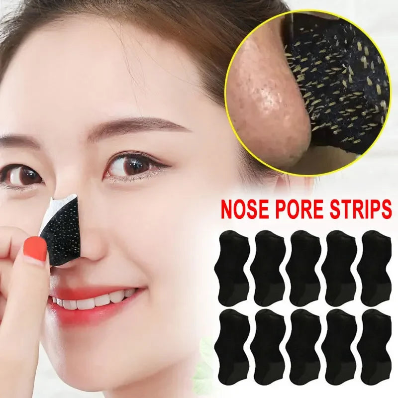 10PCS Nose Blackhead Remover Mask Deep Cleansing Skin Care Shrink Pore Acne Treatment Mask Nose Black Dots Pore Clean Strips Viralgem Store