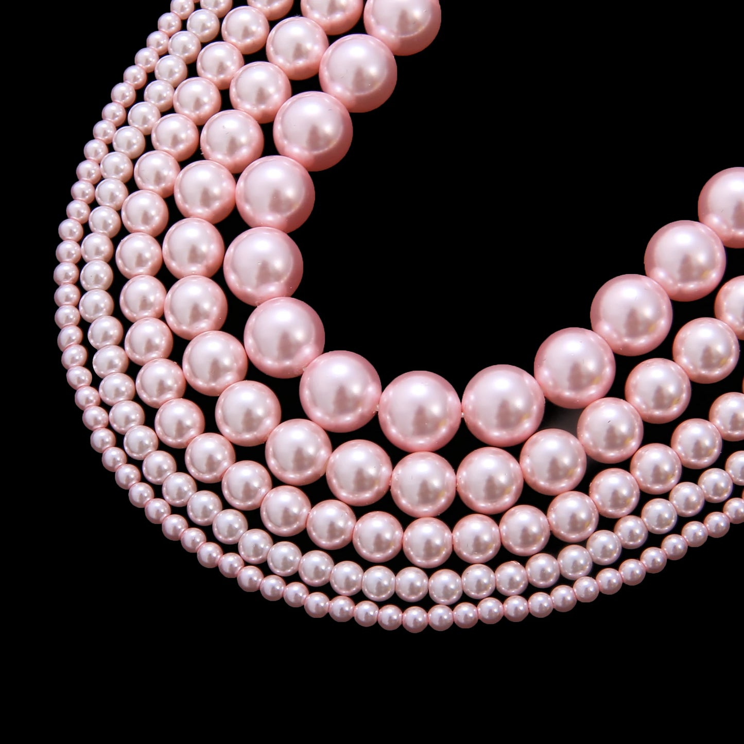 3/4/6/8/10mm AAA High Quality Glass Imitation Pearls Round Loose Beads for DIY Bracelet Earrings Necklace Jewelry Making Garment