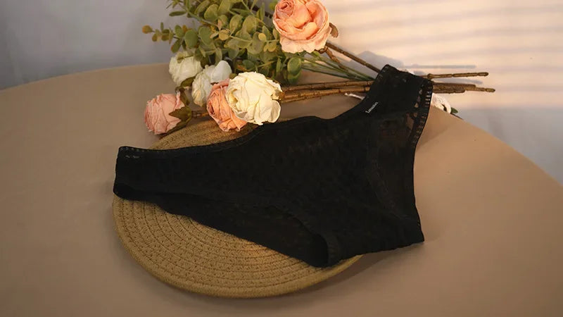 Transparent Women's  Lace Panties Breathable Soft Panties Sexy Lady Perspective Panty MeshUnderpants Intimates Lingerie Briefs Viralgem Store